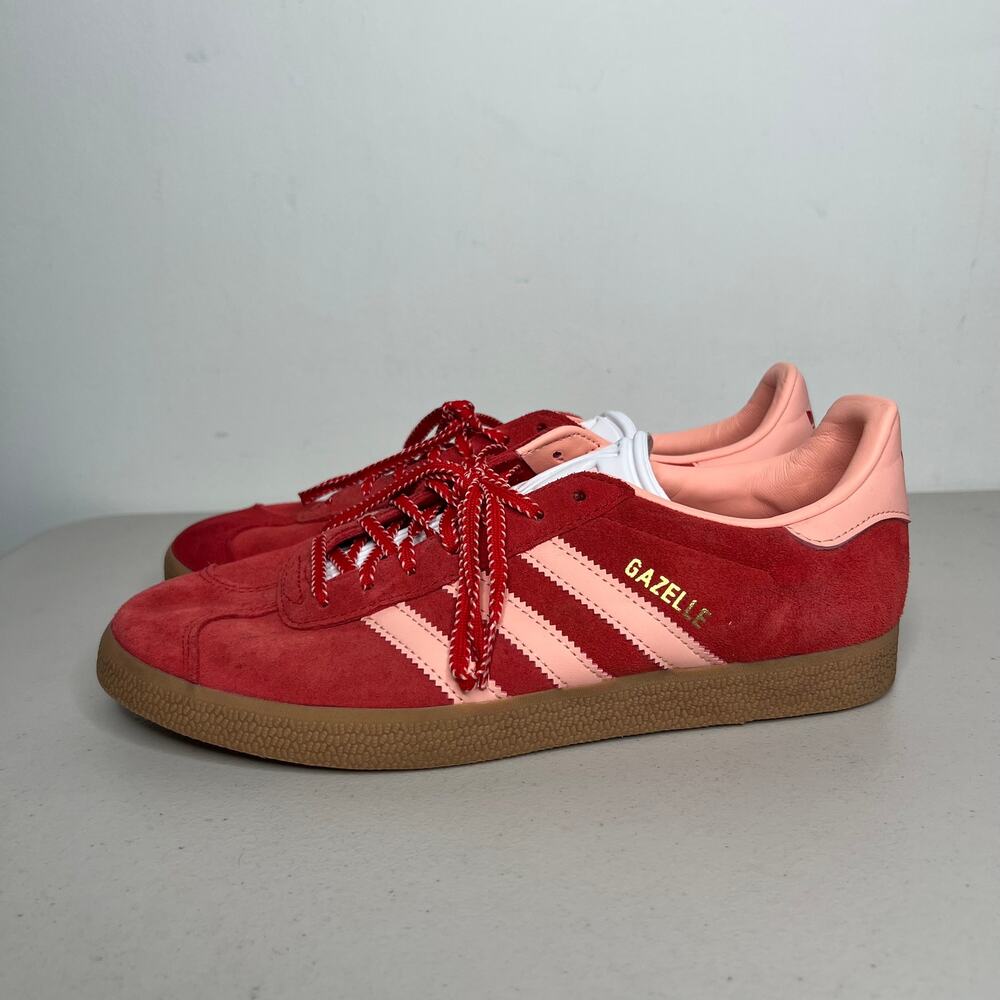 Adidas Originals Red & Pink Gazelle Sneakers Size 9 - Picture 3 of 10